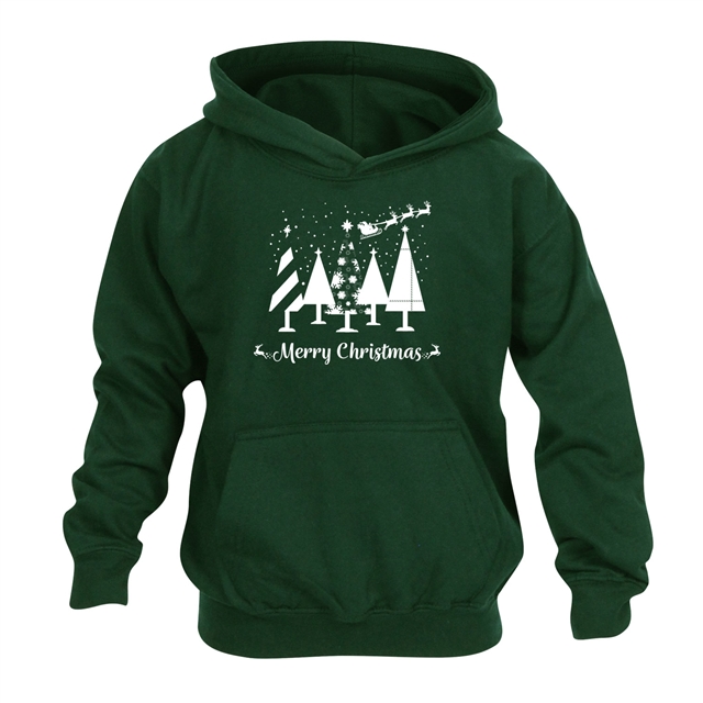 Merry Christmas Trees Hoodie - Child