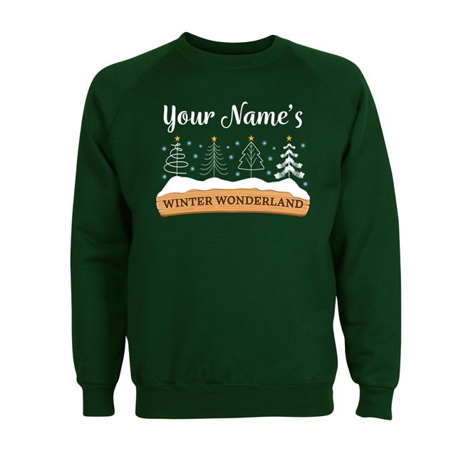 Personalised Winter Wonderland Christmas Sweatshirt - Adult