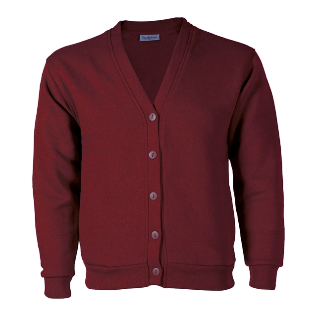 Maroon Cotton Rich Sweatshirt Cardigan