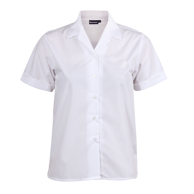 Paddington Academy Short Sleeve Revere Blouse - Twin Pack
