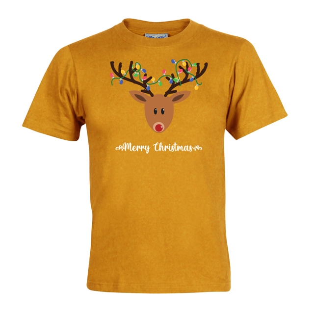 Reindeer Fairy Lights Christmas T-Shirt - Child