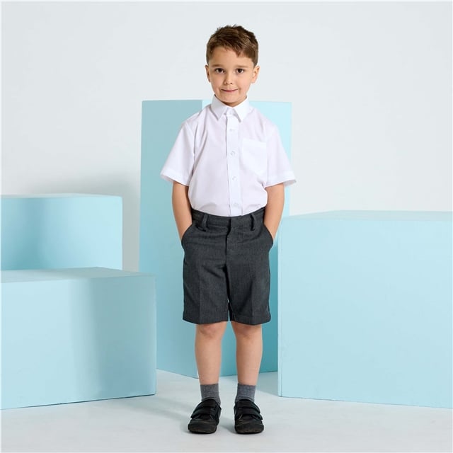 White Short Sleeve School Shirt - Twin Pack 
