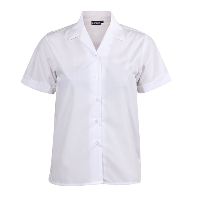 Short Sleeve Revere Blouse - Twin Pack