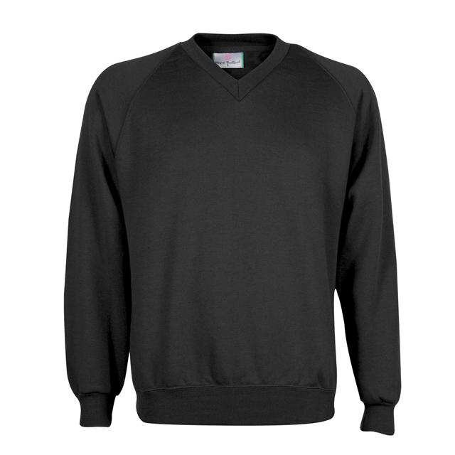 Black V-Neck Sweatshirt