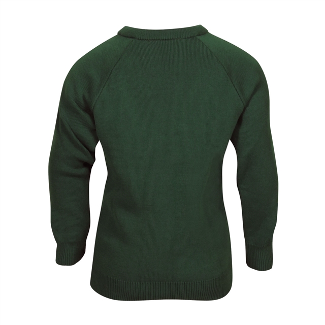 Bottle Green V-Neck School Jumper
