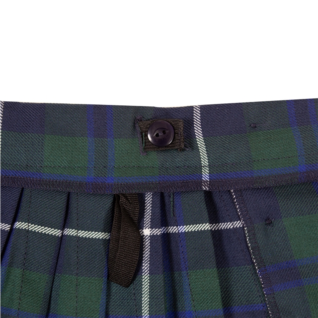 The Folkestone School for Girls Kilt Style Tartan Skirt