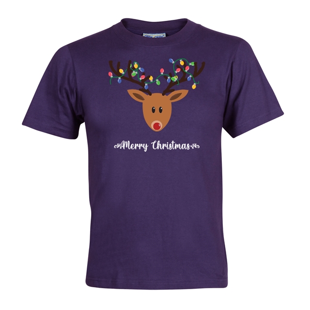 Reindeer Fairy Lights Christmas T-Shirt - Adult