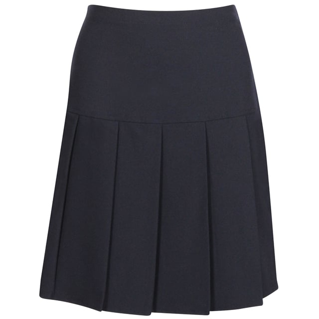 Navy Senior Pleated School Skirt