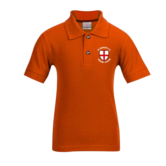 St Georges Primary School House Polo Shirt - Orange | Price & Buckland