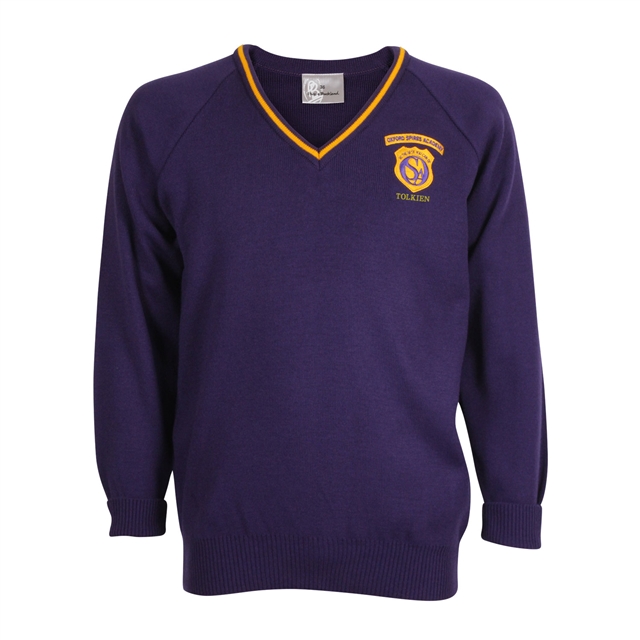 Oxford Spires Academy V-Neck Jumper - Tolkien (Yellow) - Yrs 10 & 11 Sept 2026 