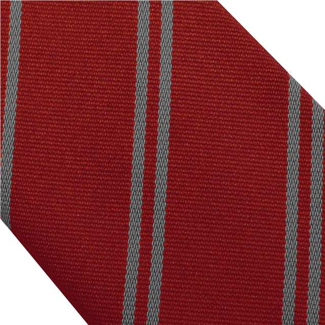 Red Grey Double Stripe Tie