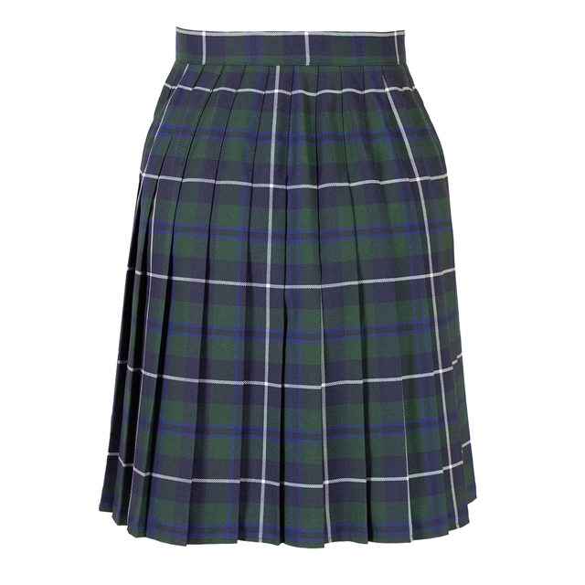 The Folkestone School for Girls Kilt Style Tartan Skirt
