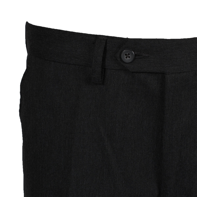 Black Boys Flat Front Trousers