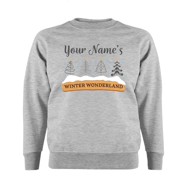 Personalised Winter Wonderland Christmas Sweatshirt - Child