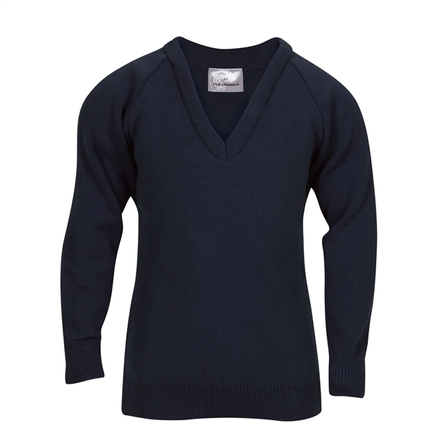 Cape Cornwall Plain Knitted V-Neck Jumper