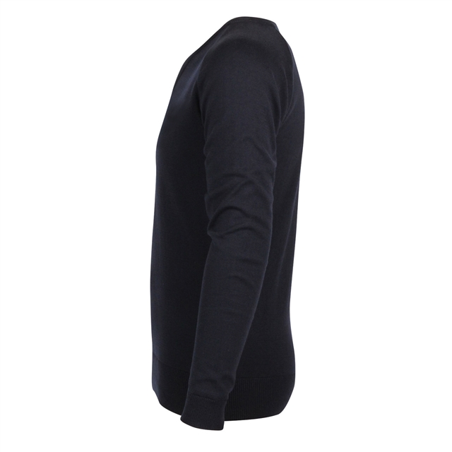 Cotton Blend Fine Knit V-Neck School Jumper
