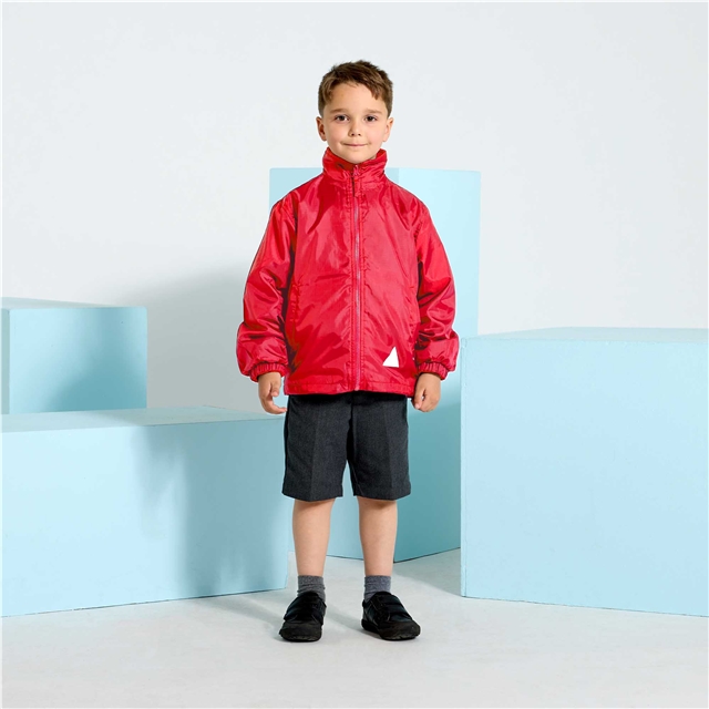 Red Showerproof School Coat