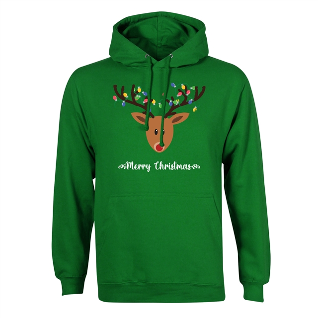 Reindeer Fairy Lights Christmas Hoodie - Adult