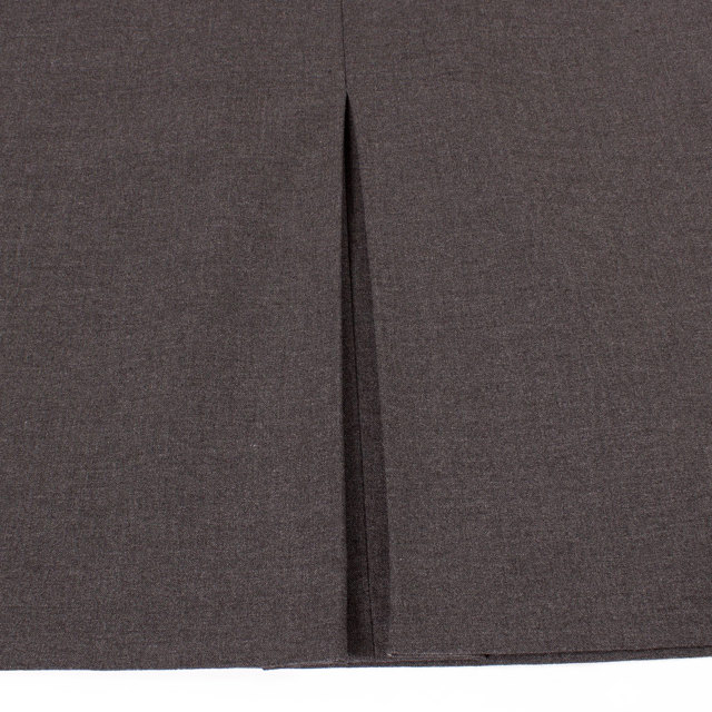 Grey Straight School Skirt