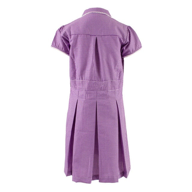 Purple Gingham School Summer Dress