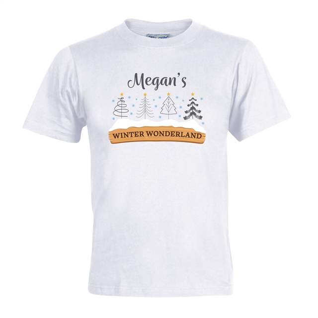 Personalised Winter Wonderland Christmas T-Shirt - Adult