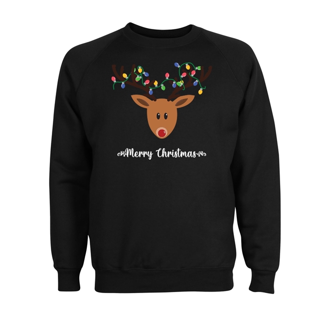 Reindeer Fairy Lights Christmas Sweatshirt - Adult