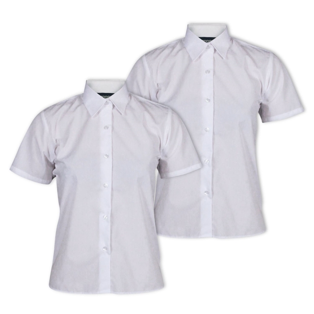 Short Sleeve School Blouse - Twin Pack