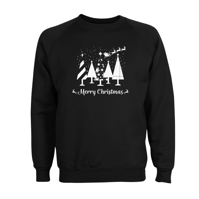 Merry Christmas Trees Sweatshirt - Adult
