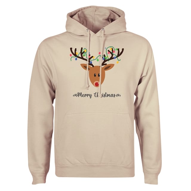 Reindeer Fairy Lights Christmas Hoodie - Adult
