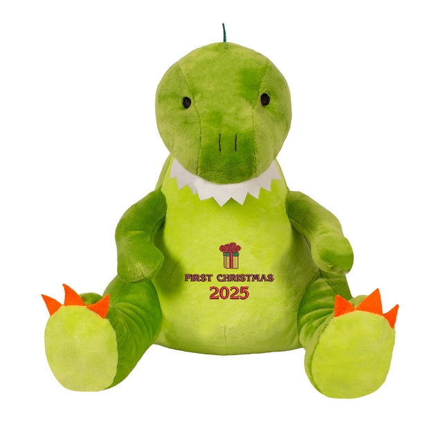 Personalisable First Christmas Dinosaur Soft Toy