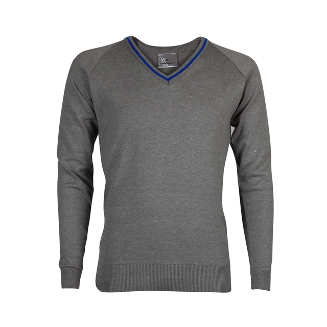 Marshland High School Knitted V-Neck Jumper with Stripe