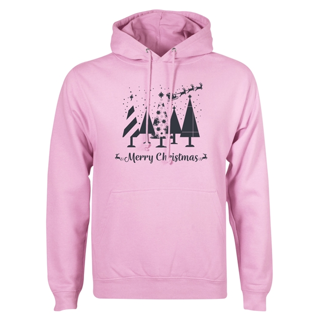 Merry Christmas Trees Hoodie - Adult