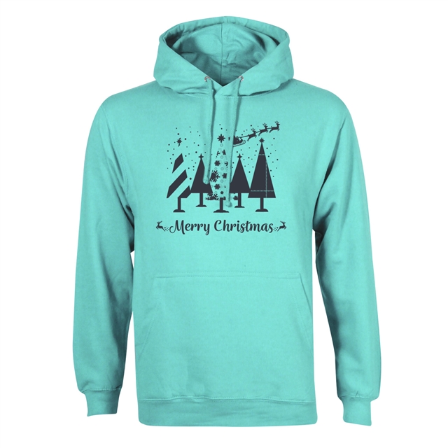 Merry Christmas Trees Hoodie - Adult