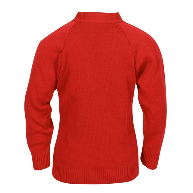 Red Knitted School Cardigan
