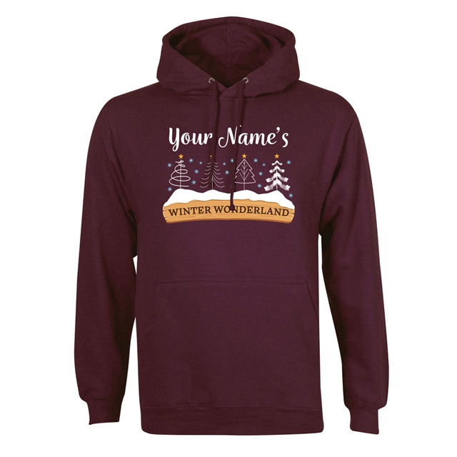 Personalised Winter Wonderland Christmas Hoodie - Adult