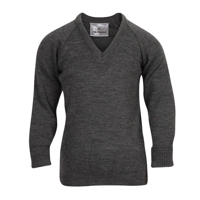 V-Neck Knitted School Jumper