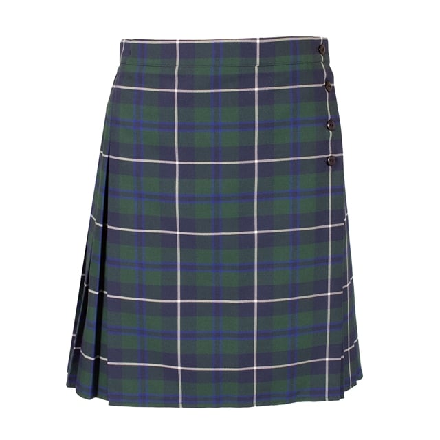 South Wilts Grammar School Kilt Style Tartan Skirt