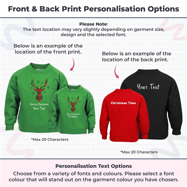 Tartan Reindeer Christmas Sweatshirt - Child