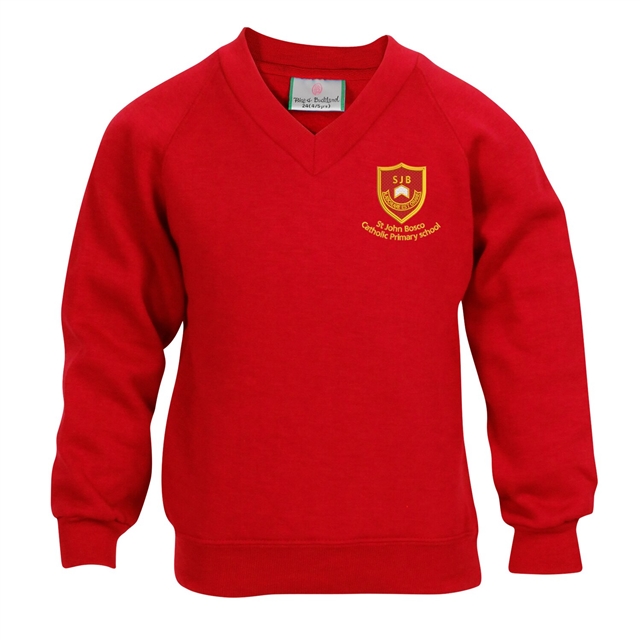 St John Bosco Catholic Primary School V-Neck Sweatshirt - Printed Logo