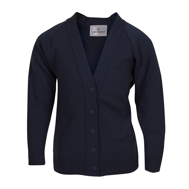 Dark Navy Knitted School Cardigan