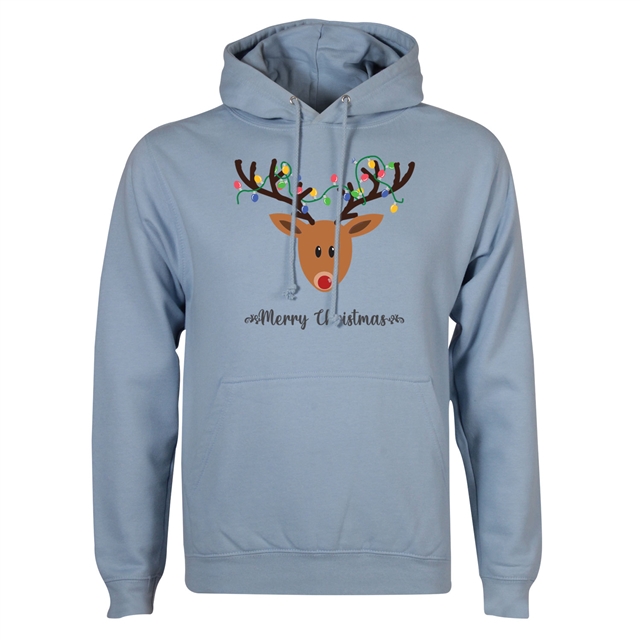 Reindeer Fairy Lights Christmas Hoodie - Adult