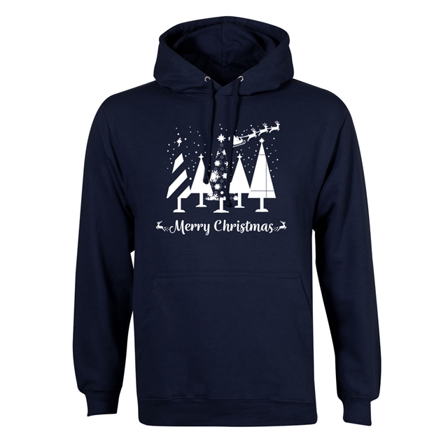 Merry Christmas Trees Hoodie - Adult