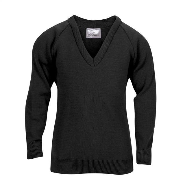V-Neck Knitted School Jumper