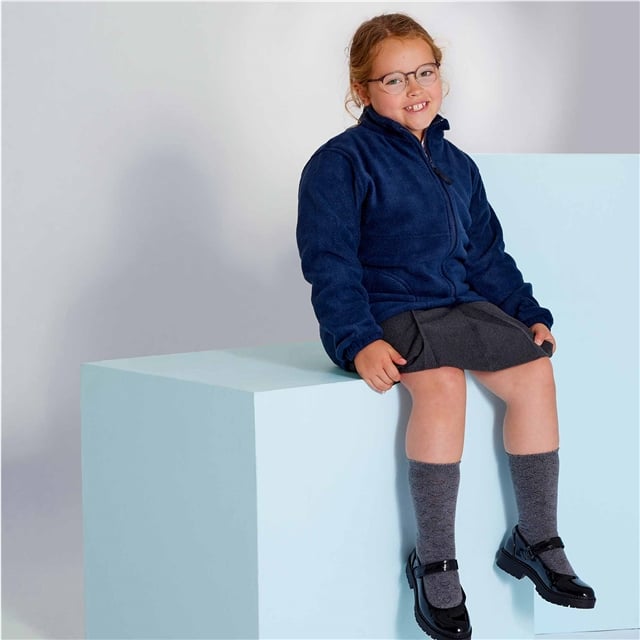 Grey Junior Pleated Skirt