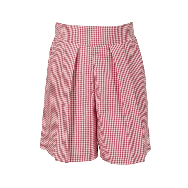 Red Gingham School Shorts