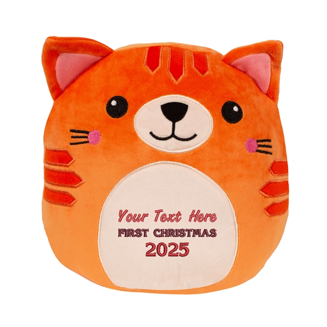 Personalisable First Christmas Cat Soft Toy