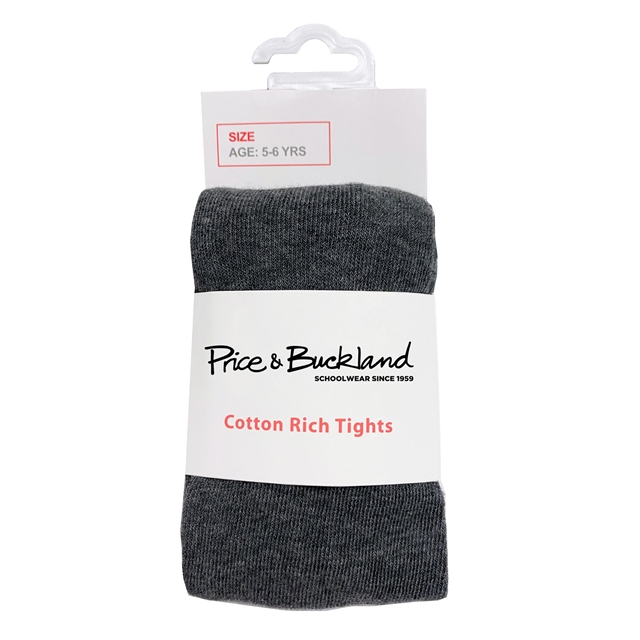 Packet of grey Cotton rich tights for school