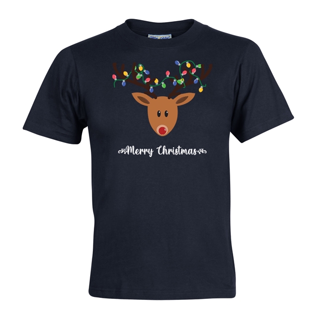 Reindeer Fairy Lights Christmas T-Shirt - Adult