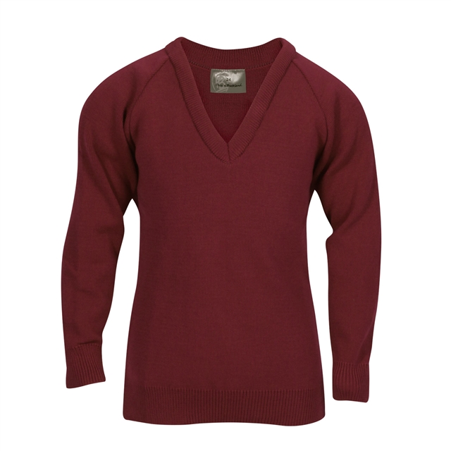 V-Neck Knitted School Jumper