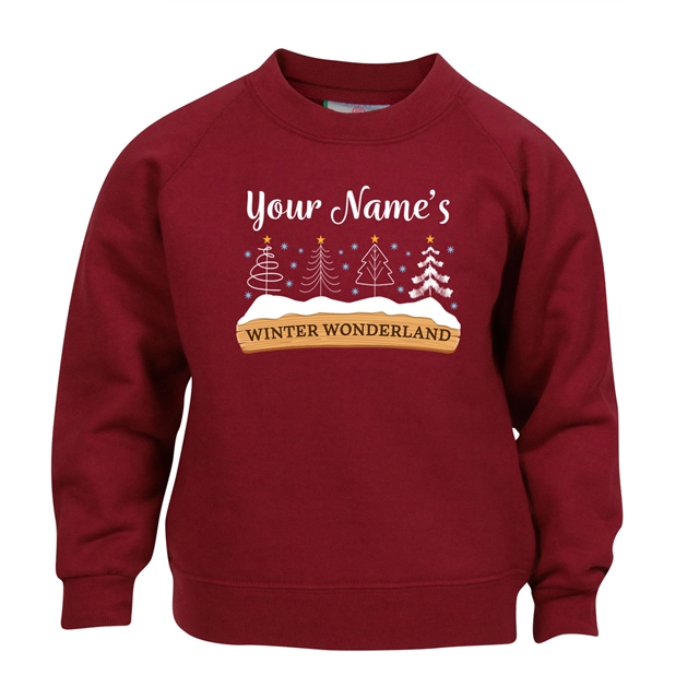 Personalised Winter Wonderland Christmas Sweatshirt - Child